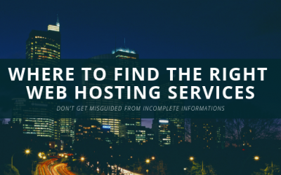 Where To Find The Right Web Hosting Services